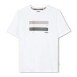 BOSS Παιδική Μπλούζα Κοντομάνικη για Αγόρι Λευκό J52979-10P-Λευκό