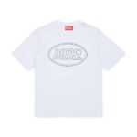 DIESEL Παιδική Μπλούζα Κοντομάνικη για Αγόρι Λευκό J02582-0GRAIK100-Λευκό