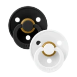 Bibs βρεφική Πιπίλα Latex 1 Black/White για Αγόρι Λευκό 110219