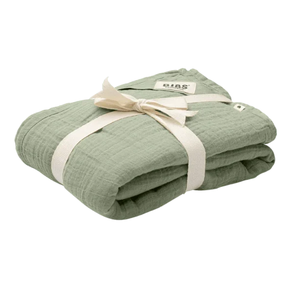 Bibs βρεφική Κουβέρτα Μουσελίνα Muslin 120X120 Εκ. Sage για Αγόρι Πράσινο 9402250