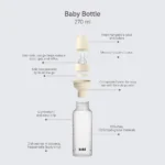 Bibs βρεφικό Μπιμπερό Γυαλινο Στρογγυλη Θηλη Latex 240Ml Μεσαιας Ροης Baby Blue για Αγόρι Μπλε 5020231 - Image 4