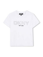 DKNY Παιδική Μπλούζα Κοντομάνικη για Κορίτσι Λευκό D62619-10P-Λευκό