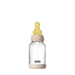 Bibs βρεφικό Μπιμπερό Γυαλινο Boheme Στρογγυλη Θηλη Latex 120Ml Αργης Ροης Blush για Κορίτσι Ροζ 50192244