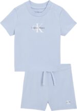 Calvin Klein Παιδικό Σετ Πλεκτό 2 Τεμαχίων με Σορτσάκι για Αγόρι Μπλε LVCKSJI09B-C1O