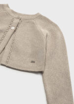 Mayoral Παιδική πλεκτή Ζακέτα (ριγέ γιακάς) για Κορίτσι Μπεζ 26-00302-077 - Image 2