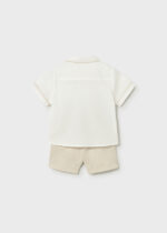 Mayoral Παιδικό Σετ Παιδική Βερμούδα λινή αμπιγιέ για Αγόρι Καρό 26-01225-092 – Bild 5