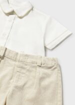 Mayoral Παιδικό Σετ Παιδική Βερμούδα λινή αμπιγιέ για Αγόρι Καρό 26-01225-092 – Bild 6