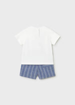 Mayoral Παιδικό Σετ Βερμούδα λινή με απλικέ για Αγόρι Μπλε 26-01227-096 - Image 3