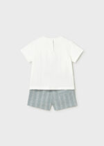 Mayoral Παιδικό Σετ Βερμούδα λινή με απλικέ για Αγόρι Μπλε 26-01227-097 - Image 3