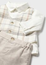 Mayoral Newborn Βρεφικό Σετ Παντελόνι Κοντό με Γιλέκο για Αγόρι Μπεζ 26-01269-023 - Image 3