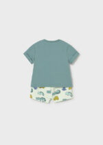 Mayoral Newborn Βρεφικό Σετ Παντελόνι Κοντό με Μακό Μπλουζάκι  για Αγόρι Πράσινο 26-01277-043 - Image 2
