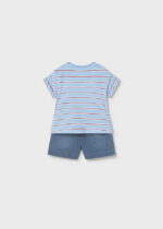 Mayoral Newborn Βρεφικό Σετ Παντελόνι Κοντό για Αγόρι Μπλε 26-01284-051 - Image 2