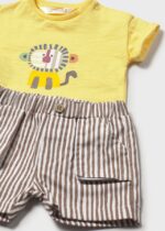 Mayoral Newborn Βρεφικό Σετ Παντελόνι Κοντό για Αγόρι Κίτρινο 26-01284-052 - Image 4