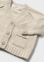 Mayoral Newborn Βρεφική Ζακέτα πλεκτή με λαιμόκοψη για Αγόρι Μπεζ 26-01306-033 - Image 3