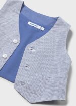 Mayoral Παιδικό Γιλέκο λινό αμπιγιέ για Αγόρι Γκρι-Μπλε 26-01312-015 - Image 6