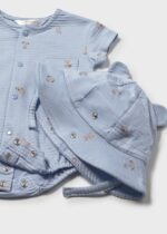 Mayoral Newborn Βρεφικό Φορμάκι με Καπέλο  για Αγόρι Μπλε 26-01606-095 – Bild 3