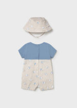 Mayoral Newborn Βρεφικό Φορμάκι Σαλοπέτα με Καπέλο για Αγόρι Μπεζ 26-01607-010 – Bild 2