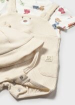 Mayoral Newborn Βρεφικό Φορμάκι Σαλοπέτα με Καπέλο για Αγόρι Μπεζ 26-01608-064 – Bild 3