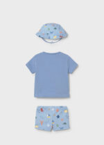 Mayoral Newborn Βρεφικό Σετ Μαγιό με Καπέλο για Αγόρι Μπλε 26-01617-024 - Image 2