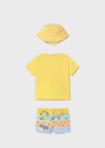 Mayoral Newborn Βρεφικό Σετ Μαγιό με Καπέλο για Αγόρι Κίτρινο 26-01617-026 - Image 2