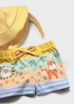 Mayoral Newborn Βρεφικό Σετ Μαγιό με Καπέλο για Αγόρι Κίτρινο 26-01617-026 - Image 4