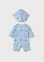 Mayoral Newborn Βρεφικό Σετ Μαγιό Φορμάκι με Καπέλο για Αγόρι Μπλε 26-01620-040 - Image 2