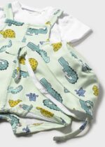 Mayoral Newborn Βρεφικό Σετ Σαλοπέτα και Καπέλο Μακό  για Αγόρι Πράσινο 26-01624-052 - Image 3