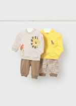 Mayoral Newborn Βρεφικό Σετ μακό 4 τεμαχίων μακρια για Αγόρι Κίτρινο 26-01628-063