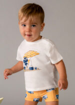 Mayoral Παιδικό Σετ Μαγιό μπλουζα για Αγόρι Ροδακινί 26-01661-076 - Image 3