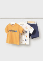 Mayoral Παιδικό Σετ μακό 3 τεμάχια με στάμπα για Αγόρι Μπλε 26-01669-041