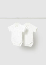 Mayoral Newborn Βρεφικό Σετ 2 Κορμάκια Unisex Λεύκο 26-01725-079
