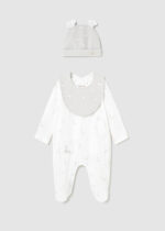 Mayoral Newborn Βρεφικό Σετ Δώρου Πυτζάμα μακριά Unisex Λεύκο 26-01728-079 - Image 2