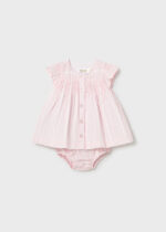 Mayoral Newborn Βρεφικό Φόρεμα Γάζα για Κορίτσι Ροζ 26-01805-042