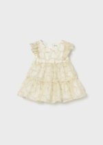 Mayoral Newborn Βρεφικό Φόρεμα Τούλι  για Κορίτσι Μπεζ 26-01890-044