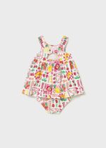 Mayoral Παιδικό Φόρεμα σταμπωτο με βρακακι για Κορίτσι Κόκκινο 26-01927-059 – Bild 2