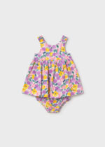 Mayoral Παιδικό Φόρεμα σταμπωτο με βρακακι για Κορίτσι Μωβ 26-01927-060