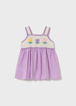 Mayoral Παιδικό Φόρεμα συνδυασμενο πλεκτο για Κορίτσι Μωβ 26-01931-080