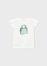 Mayoral Παιδική Μπλούζα κοντομάνικη για Κορίτσι Εκρού-Μέντα 26-03002-052 - Image 3