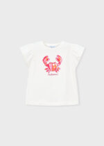 Mayoral Παιδική Μπλούζα κοντομάνικη για Κορίτσι Εκρού 26-03007-082