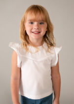 Mayoral Παιδική Μπλούζα κοντομάνικη για Κορίτσι Λευκό 26-03008-072