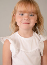 Mayoral Παιδική Μπλούζα κοντομάνικη για Κορίτσι Λευκό 26-03008-072 - Image 2