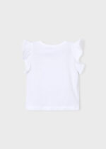Mayoral Παιδική Μπλούζα κοντομάνικη για Κορίτσι Λευκό 26-03008-072 - Image 4