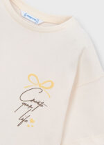 Mayoral Παιδική Μπλούζα κοντομάνικη μαντηλι για Κορίτσι Μπεζ 26-03009-088 - Image 4