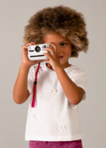 Mayoral Παιδική Μπλούζα κοντομάνικη απλικε για Κορίτσι Λευκό 26-03013-010