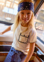 Mayoral Παιδική Μπλούζα κοντομάνικη απλικε για Κορίτσι Εκρού 26-03013-011