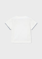 Mayoral Παιδική Μπλούζα κοντομάνικη απλικε για Κορίτσι Εκρού 26-03013-011 - Image 3