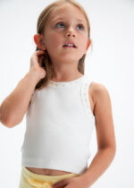 Mayoral Παιδική Μπλούζα με τιράντες για Κορίτσι Εκρού 26-03021-033 - Image 2