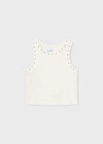 Mayoral Παιδική Μπλούζα με τιράντες για Κορίτσι Εκρού 26-03021-033 - Image 4