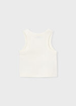 Mayoral Παιδική Μπλούζα με τιράντες για Κορίτσι Εκρού 26-03021-033 - Image 5