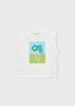 Mayoral Παιδική Μπλούζα με τιράντες για Κορίτσι Εκρού 26-03023-039 - Image 3